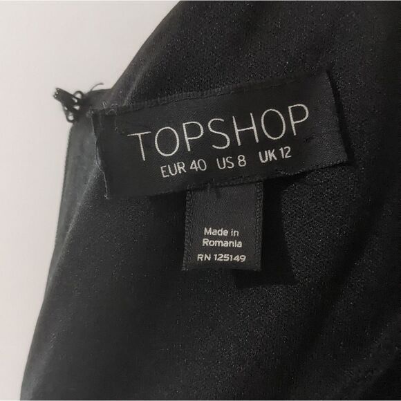 5/$20 Topshop Black Pencil Dress Size 8 - Picture 4 of 6